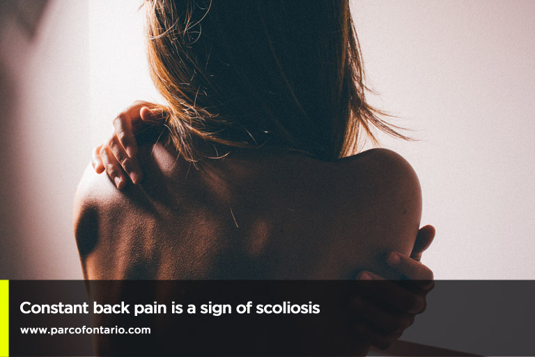 Constant back pain is a sign of scoliosis