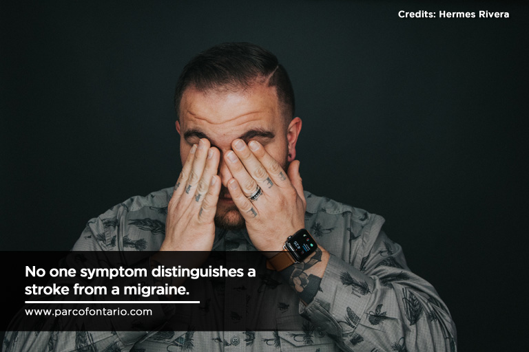 symptom distinguishes stroke migraine