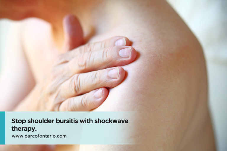 Stop shoulder bursitis with shockwave therapy.
