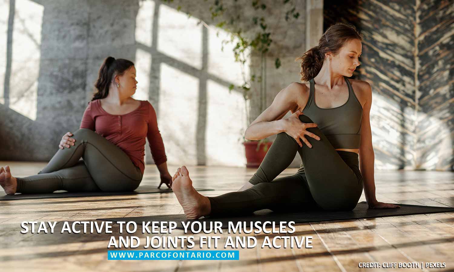 Stay active to keep your muscles and joints fit 