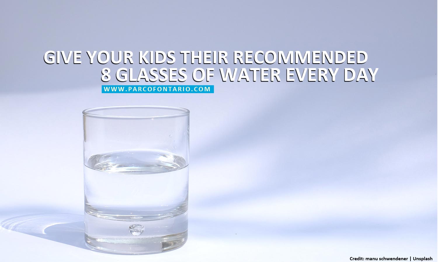 recommended 8 glasses of water every day