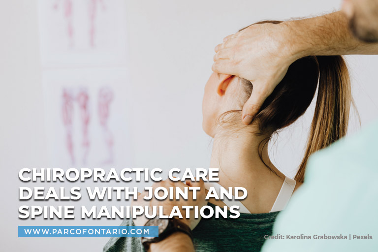 Chiropractic care deals with joint and spine manipulations