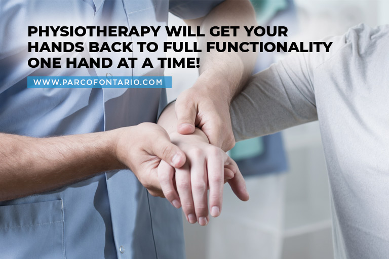 Physiotherapy will get your hands back to full functionality one hand at a time!