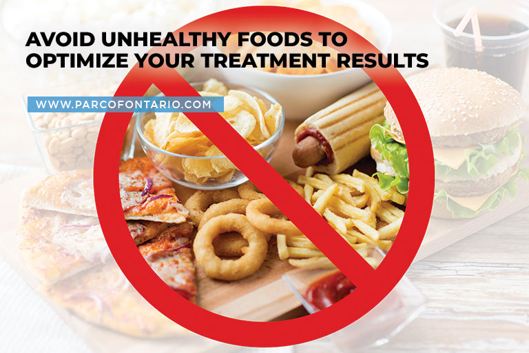 Avoid unhealthy foods to optimize your treatment results