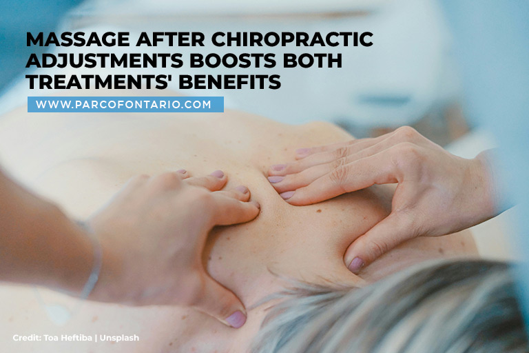 Massage after chiropractic adjustments boosts both treatments' benefits